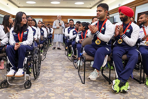 Paris Paralympic 2024: Indian contingent of the Paris Paralympic 2024 during an interaction with PM Modi